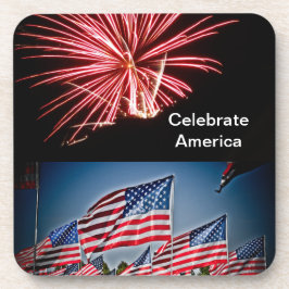 Celebrate America-ansichtkaart Bier Onderzetter