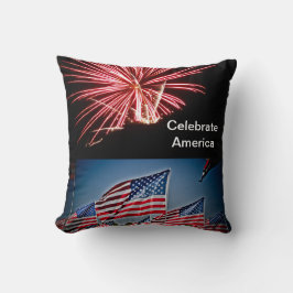 Celebrate America-ansichtkaart Kussen