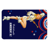 Celebrate America. Retro Pin-Up Magneet (Horizontaal)