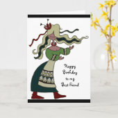 Celebrate and Dance Oekrainian Folk Art Kaart (Gele Bloem)