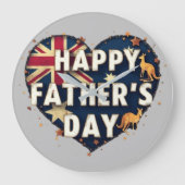 Celebrate Aussie Dads | British Australian Father' Grote Klok (Voorkant)