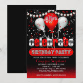 Celebrate Balloons Confetti 40e verjaardag Kaart (Voorkant / Achterkant)