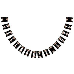 CELEBRATE Banner voor weddenschappen met roze roze