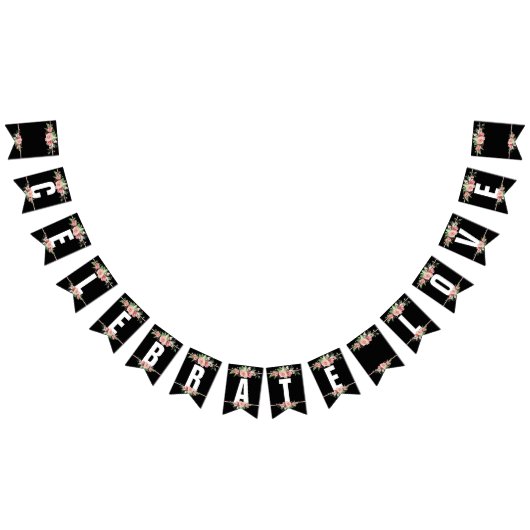 CELEBRATE Banner voor weddenschappen met roze roze (Alle)