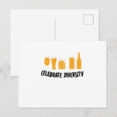 Celebrate Beer Diversity Funny Drinker Gifts Briefkaart (Voorkant / Achterkant)