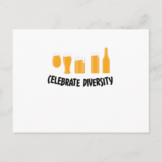 Celebrate Beer Diversity Funny Drinker Gifts Briefkaart (Voorkant)