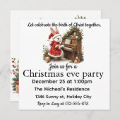 Celebrate Birth of Christ White Bunny Christmas (Voorkant / Achterkant)