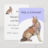 Celebrate Birthday Party Howling Coyotes Fun Kaart (Voorkant / Achterkant)