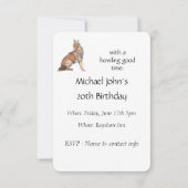 Celebrate Birthday Party Howling Coyotes Fun Kaart (Achterkant)