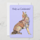 Celebrate Birthday Party Howling Coyotes Fun Kaart (Voorkant)