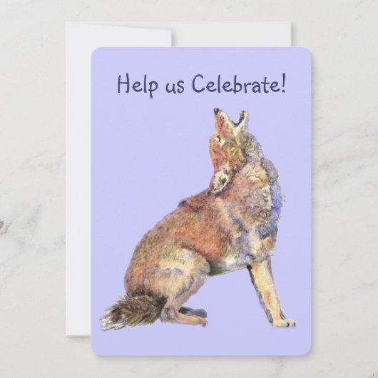 Celebrate Birthday Party Howling Coyotes Fun Kaart (Voorkant)