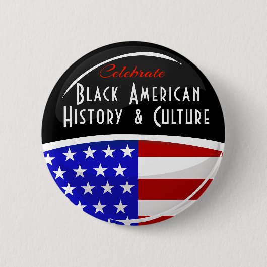 Celebrate Black American History Glossy Emblem Ronde Button 5,7 Cm (Voorkant)