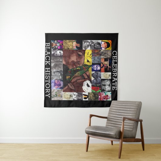 CELEBRATE BLACK CULTURE tapestry Wandkleed (In Situ (horizontaal))