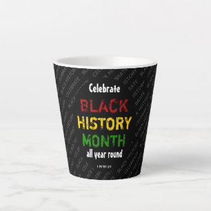 CELEBRATE BLACK HISTOORY Motivatie Latte Mok