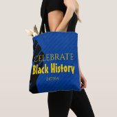 CELEBRATE BLACK HISTORY 247365 Personalized Blue Tote Bag (Dichtbij)