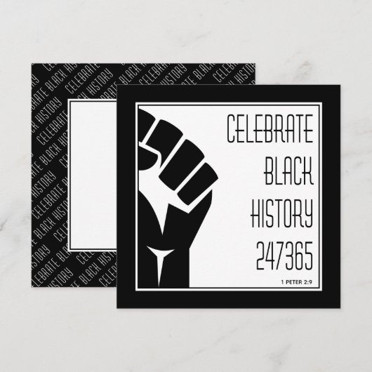 CELEBRATE BLACK HISTORY 247365 Power Fist Custom (Voorkant / Achterkant)