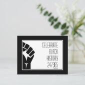 CELEBRATE BLACK HISTORY 247365 Power Fist Custom Briefkaart (Staand voorkant)