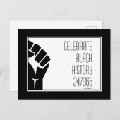 CELEBRATE BLACK HISTORY 247365 Power Fist Custom Briefkaart (Voorkant / Achterkant)