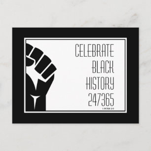 CELEBRATE BLACK HISTORY 247365 Power Fist Custom Briefkaart