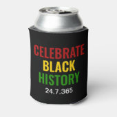 CELEBRATE BLACK HISTORY 24.7.365 BHM BLIKJESKOELER (Blikje Achterkant)
