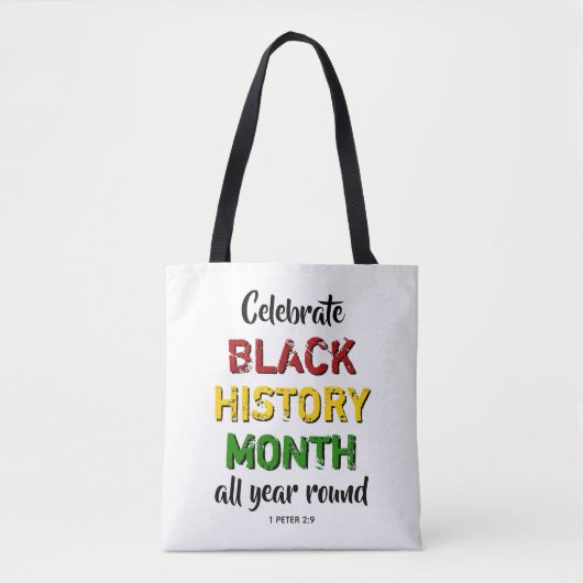 Celebrate Black History Maand BHM Christelijke Bij Tote Bag (Voorkant)