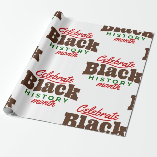 celebrate black history month cadeaupapier (Uitgerold)