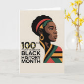 CELEBRATE BLACK HISTORY MONTH Customizable BHM  Kaart (Gele Bloem)