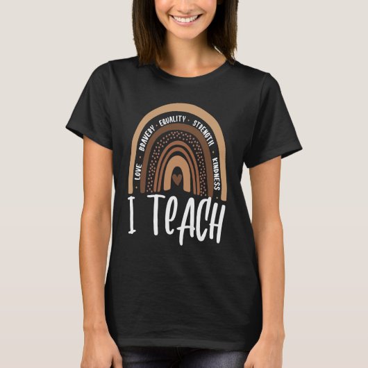 Celebrate Black History Month I Teach Black Histor T-shirt (Voorkant)
