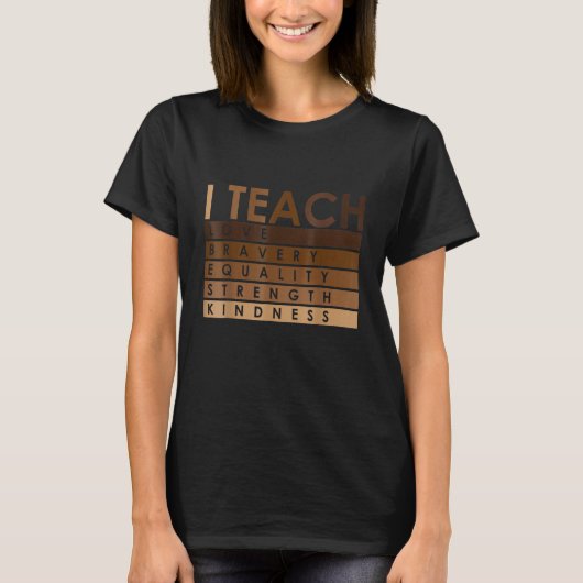 Celebrate Black History Month I Teach Black Histor T-shirt (Voorkant)