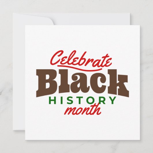 celebrate black history month kaart (Voorkant)
