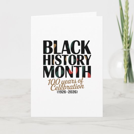 CELEBRATE BLACK HISTORY MONTH  KAART (Voorkant)