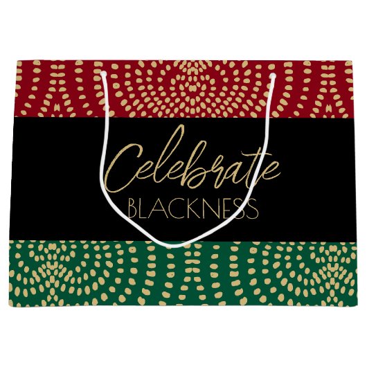 Celebrate Blackness Red Green Black History maand Groot Cadeauzakje (Voorkant)