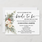 Celebrate Bride to be Winter Bachelorette Kaart (Voorkant)