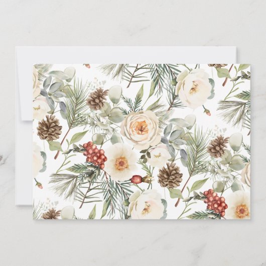 Celebrate Bride to be Winter Bachelorette Kaart (Achterkant)