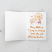 Celebrate Cake kaarsen en ballonnen Verjaardagskaa Kaart (Binnen)