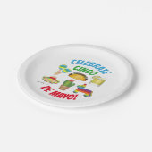 Celebrate Cinco de Mayo Fiesta Taco Piñata Cactus Papieren Bordje (Gekanteld)