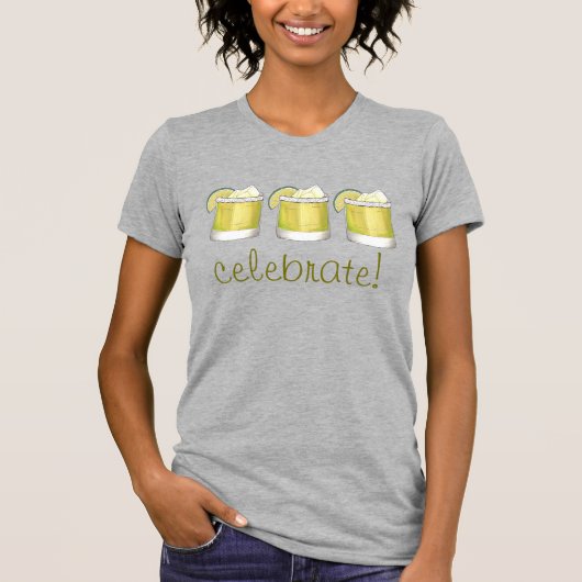 Celebrate Cinco de Mayo Margarita Cocktail Drink T-shirt (Voorkant)