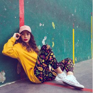 Celebrate Cinco de Mayo Vibrant Black Leggings