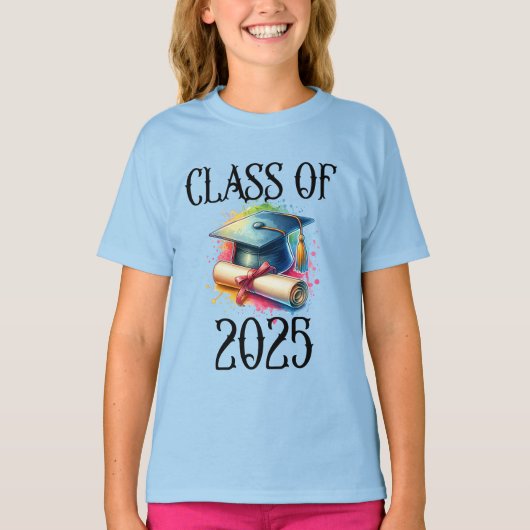 Celebrate Class of 2025 – Afstuderen T-Shirt Desig (Voorkant)