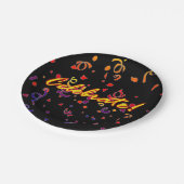 Celebrate Confetti Black Papieren Bordje (Gekanteld)