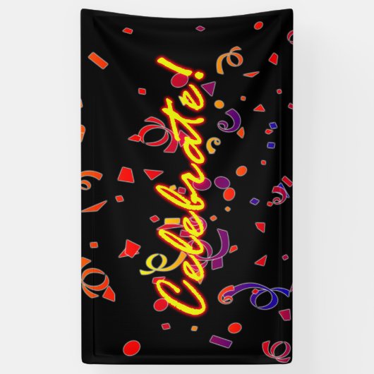 Celebrate Confetti Black Spandoek (Verticaal)