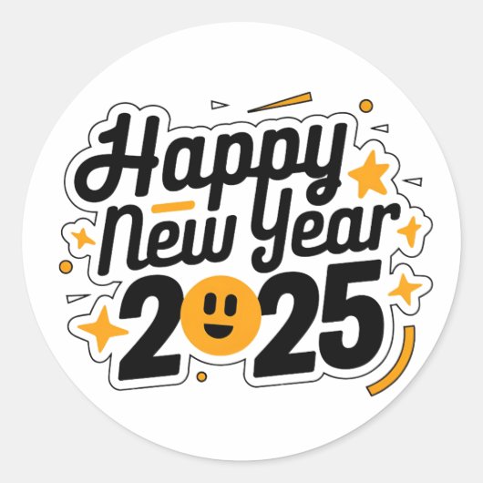 Celebrate Creativity: Nieuwjaar 2025 Stickers (Voorkant)