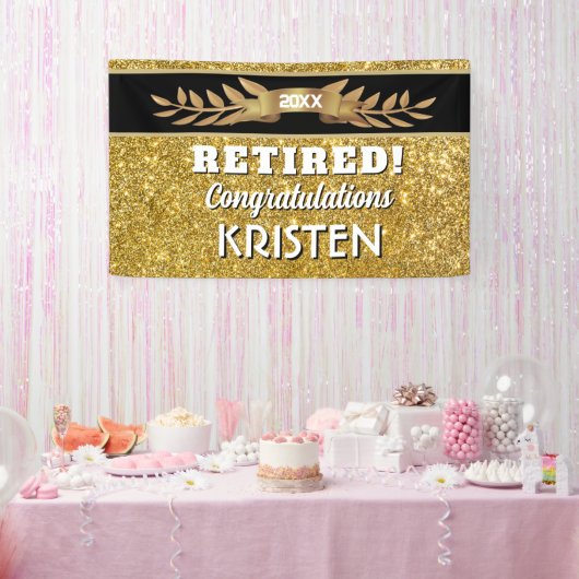 Celebrate! Custom Retirement Party Banner (Feest)
