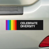 CELEBRATE DIVERSITEIT BUMPERSTICKER (Op auto)
