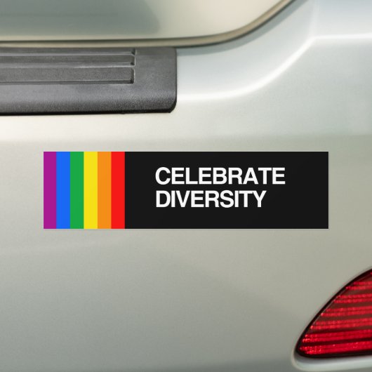 CELEBRATE DIVERSITEIT BUMPERSTICKER (Op auto)