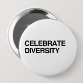 CELEBRATE DIVERSITEIT RONDE BUTTON 4,0 CM (Voorkant /achterkant)