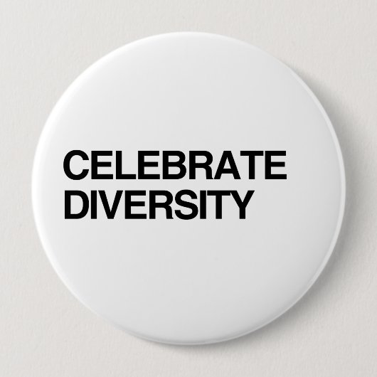CELEBRATE DIVERSITEIT RONDE BUTTON 4,0 CM (Voorkant)