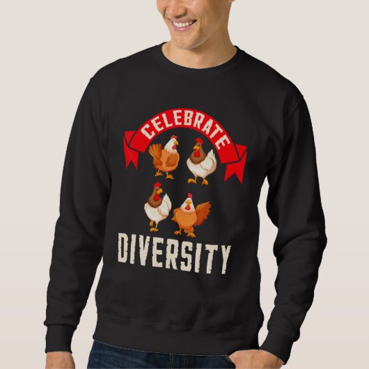 Celebrate Diversity Chicken T-shirt (Voorkant)