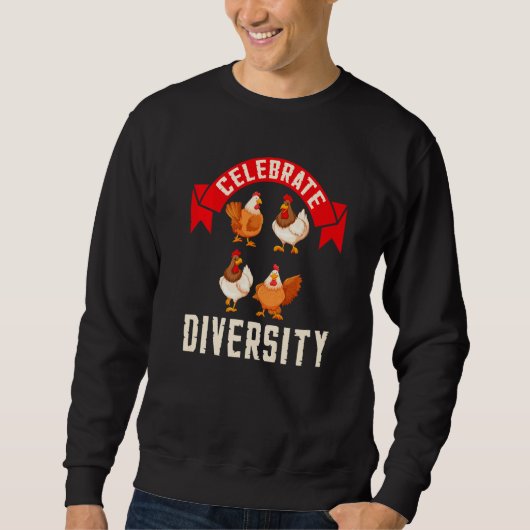 Celebrate Diversity Chicken T-shirt (Voorkant)