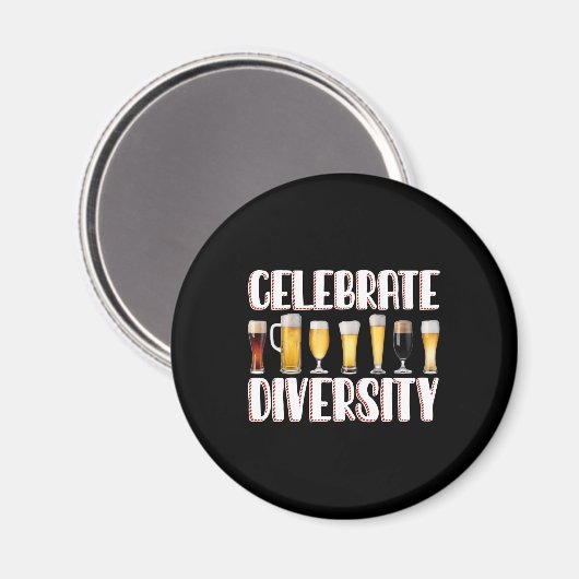 Celebrate Diversity Craft Beer Drink Magneet (Voorkant / Achterkant)